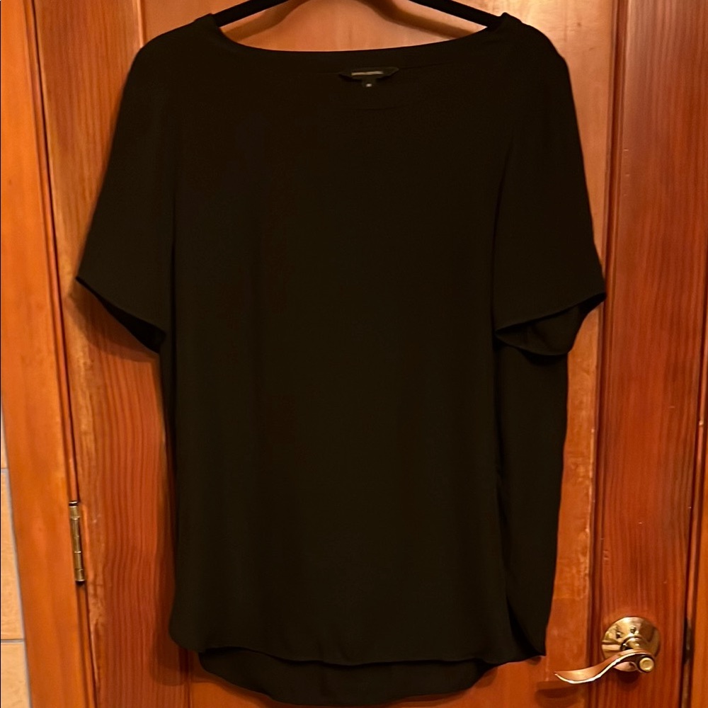 Banana Republic Black Relaxed Boxy Blouse